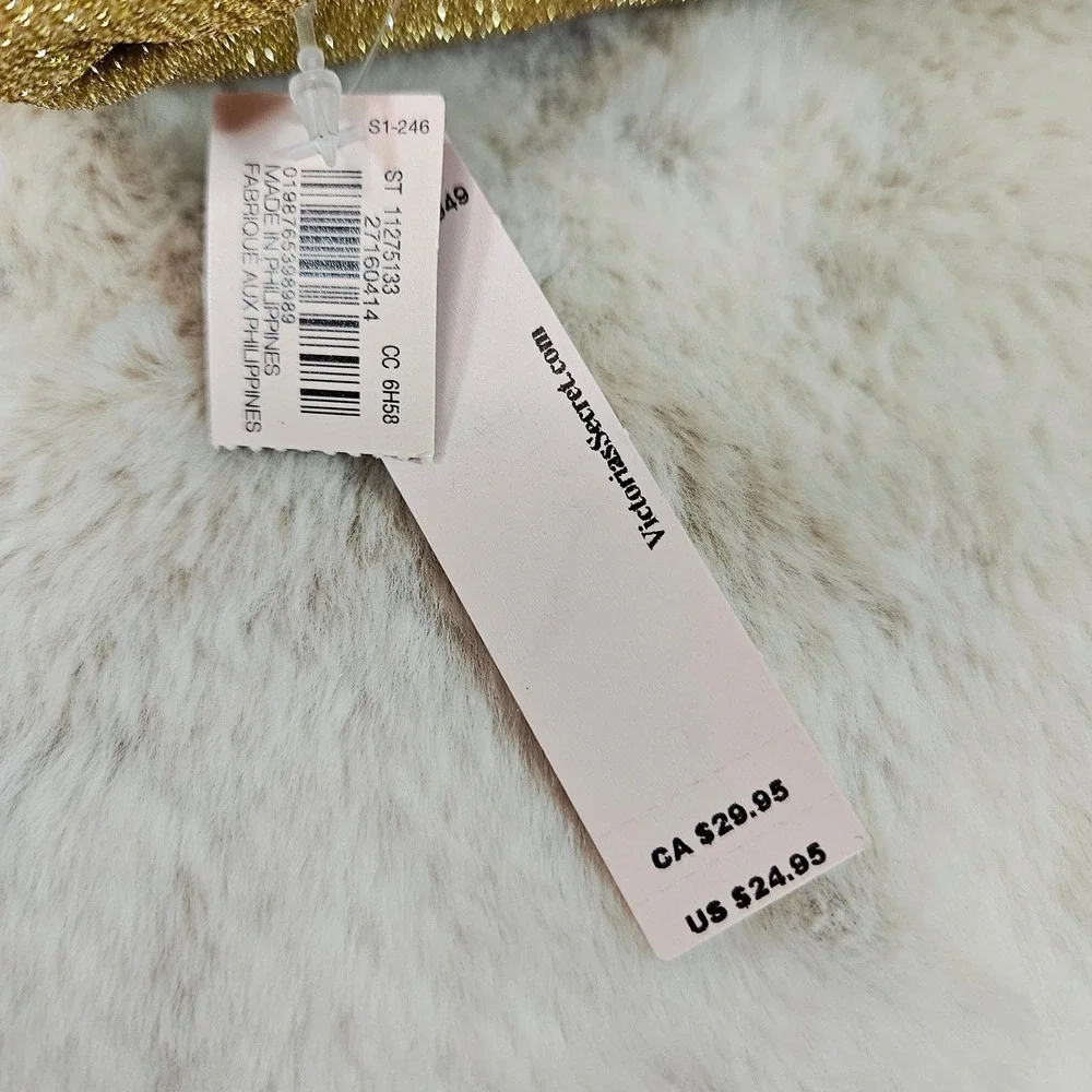 NWT Victoria's Secret VS‎ Glam Glitter Gold Evening Clutch Purse Valentine's Day